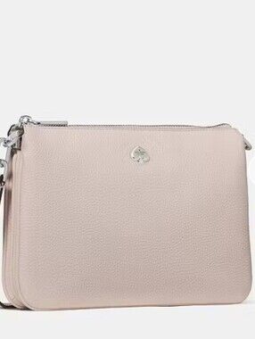 kate spade Blush Leather Triple Compartment Crossbody Bag